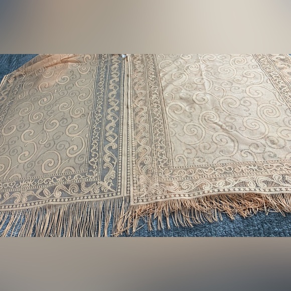 3/$20 Charming Charlie Women’s Lace Fringe Shawl Wrap Scarf Pashmina Tartan OS - Picture 7 of 10